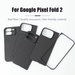 Elufa Carbon Fiber Case for Google Pixel Fold 2 — Slim Full Coverage Protection